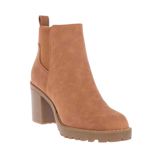 Only Dames/Dames Faux Suede Blokhak Chelsea Laarzen (Cognac) - Image 4