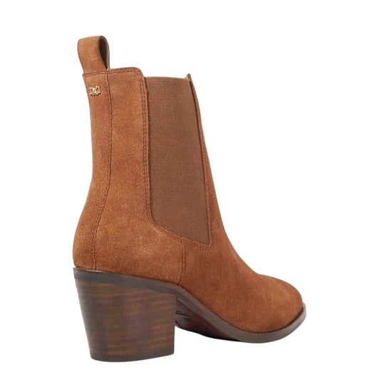 Dune London Dames/Dames Pasil Leren Blokhak Laarzen (Tan) - Image 2