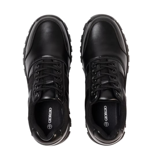 Giorgio Leren herenschoenen met logo (Zwart) - Image 4
