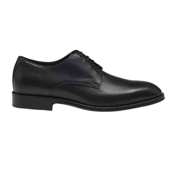 Boss Herenformele schoenen van leer met lage blokhak (Donkerbruin) - Image 1