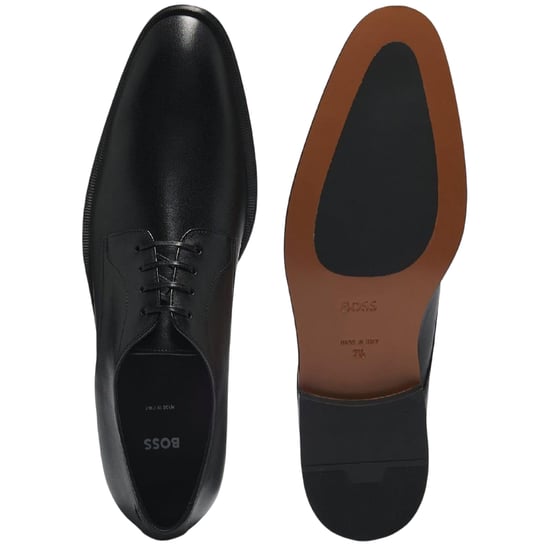 Boss Herenformele schoenen van leer met lage blokhak (Donkerbruin) - Image 4