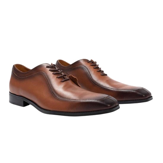 Giorgio Herenformele schoenen met lage hak van volnerfleer (Bruin) - Image 3