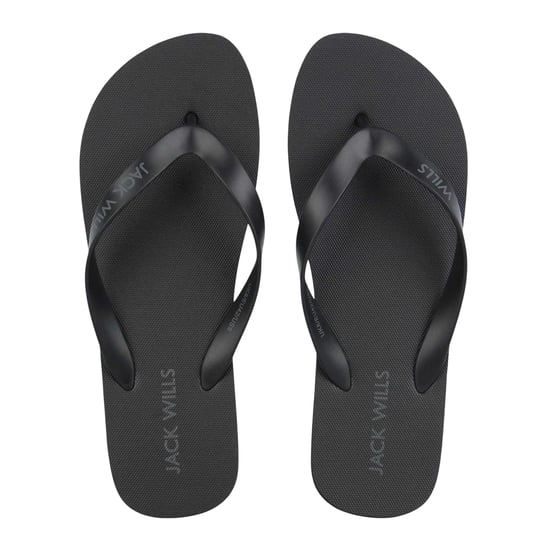 Jack Wills Unisex rubberen casual platte teenslippers voor volwassenen (Zwart) - Image 3