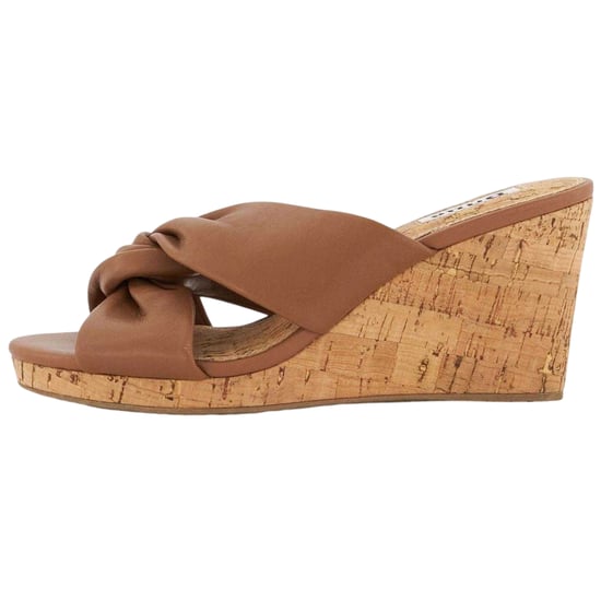 Dune London Leren muiltjes met sleehak en gedraaide knoop voor dames (Tan) - Image 3
