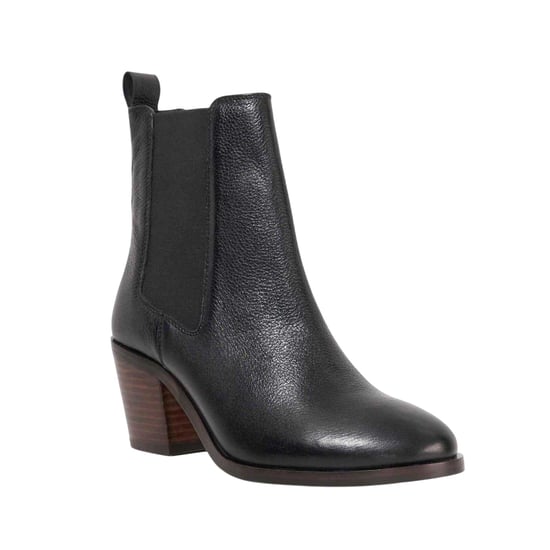 Dune London Dames/Dames Pasil Leren Blokhak Laarzen (Zwart) - Image 3