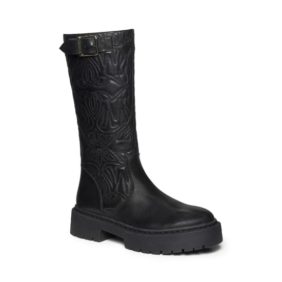 Steve Madden Dames/Dames Gelina Leren Kniehoge Laarzen (Zwart) - Image 2