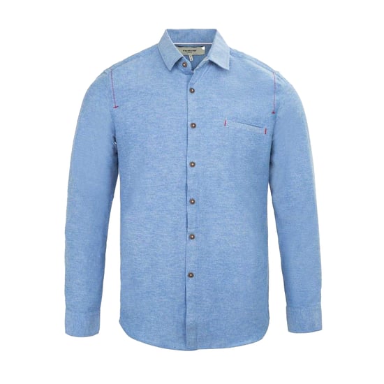 Firetrap Effen heren overhemd van katoenmix (Lichtblauw) - Image 1