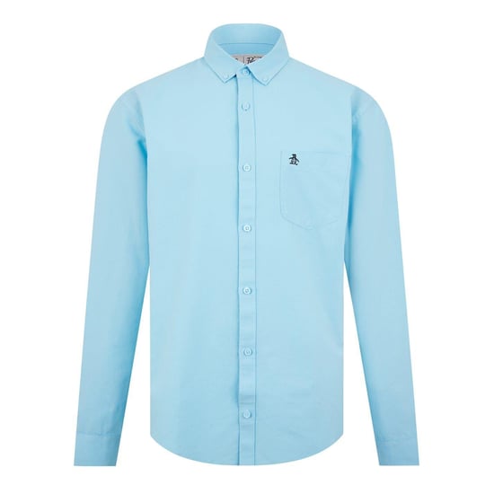 Original Penguin Heren Oxford Katoenen Button-Down Overhemd (Koel Blauw) - Image 1
