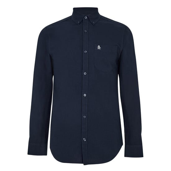 Original Penguin Heren Oxford Katoenen Button-Down Overhemd (Yale Blauw) - Image 1