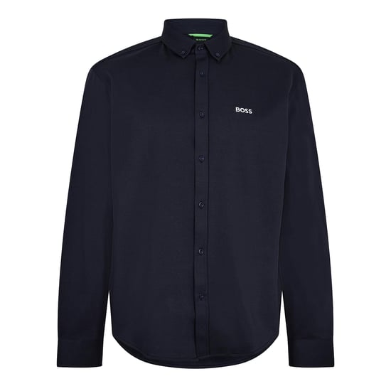 Boss Herenkatoenen shirt met Motion-logo (Donkerblauw) - Image 1