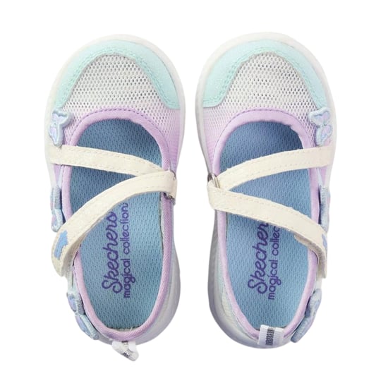 Skechers Comfyflex 2 Butterfly-sportschoenen met glitters voor meisjes (Wit/multikleurig) - Image 3