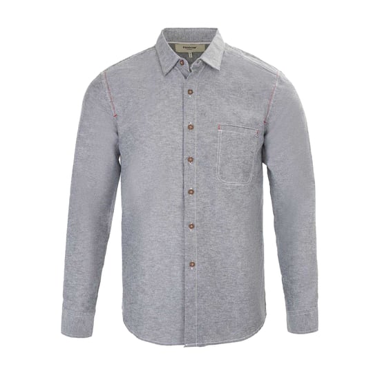 Firetrap Effen heren overhemd van katoenmix (Grijs) - Image 1
