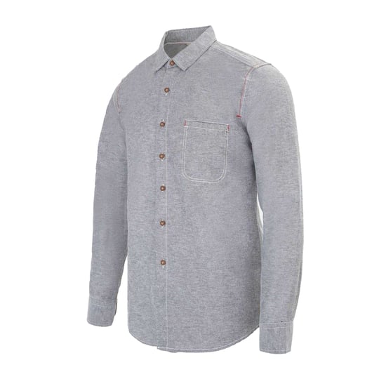 Firetrap Effen heren overhemd van katoenmix (Grijs) - Image 3