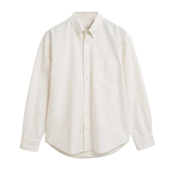 Gant Herenshirt in Heritage-stijl van katoen met Oxford-kraag en knoopsluiting (Crème) - Image 1