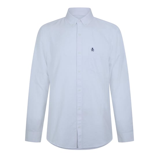 Original Penguin Heren Oxford overhemd met lange mouwen en knoopsluiting (Wit) - Image 1
