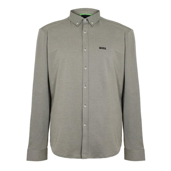 Boss Herenkatoenen shirt met Motion-logo (Donker Beige) - Image 2