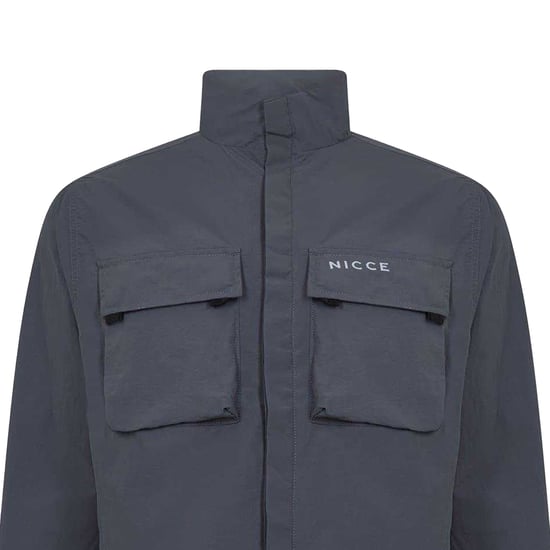 Nicce Heren Statlo Nylon Overhemd (Steenkool) - Image 2