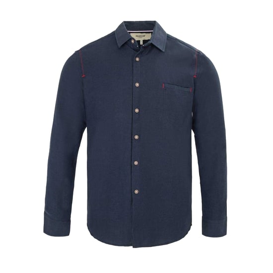Firetrap Effen heren overhemd van katoenmix (Marine) - Image 1