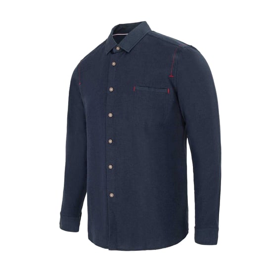 Firetrap Effen heren overhemd van katoenmix (Marine) - Image 3
