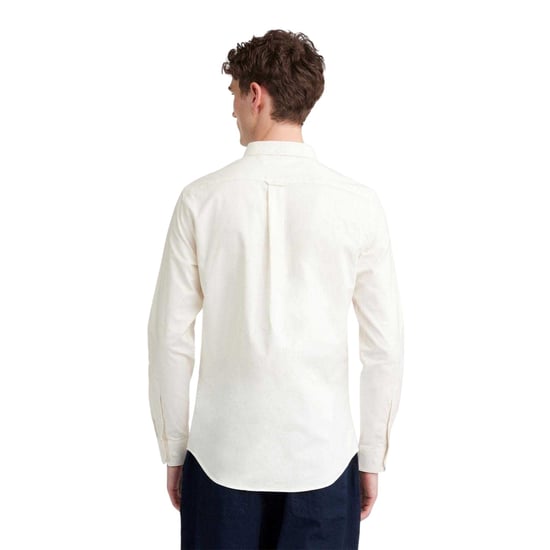 Farah Vintage Oxford-overhemd met lange mouwen en knoopsluiting voor heren (Ecru) - Image 2