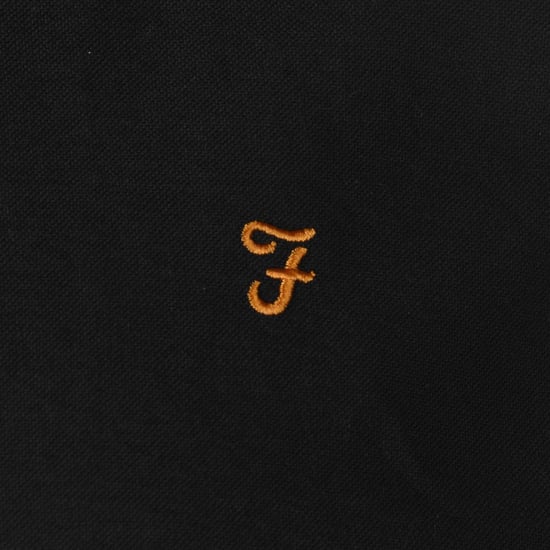 Farah Vintage Oxford-overhemd met lange mouwen en knoopsluiting voor heren (ZWART/GEEL) - Image 3
