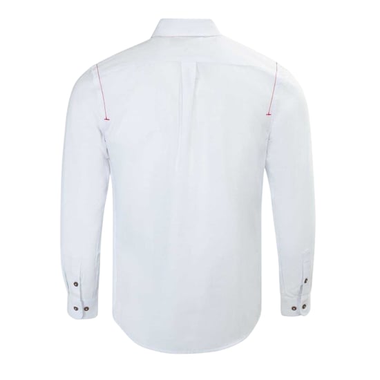 Firetrap Effen heren overhemd van katoenmix (Wit) - Image 2