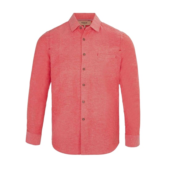 Firetrap Effen heren overhemd van katoenmix (Rood) - Image 1