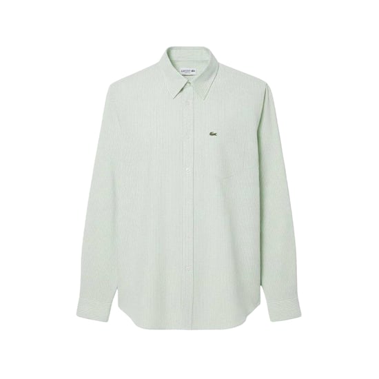 Lacoste Heren Gestreept Oxford Overhemd (Wit) - Image 2