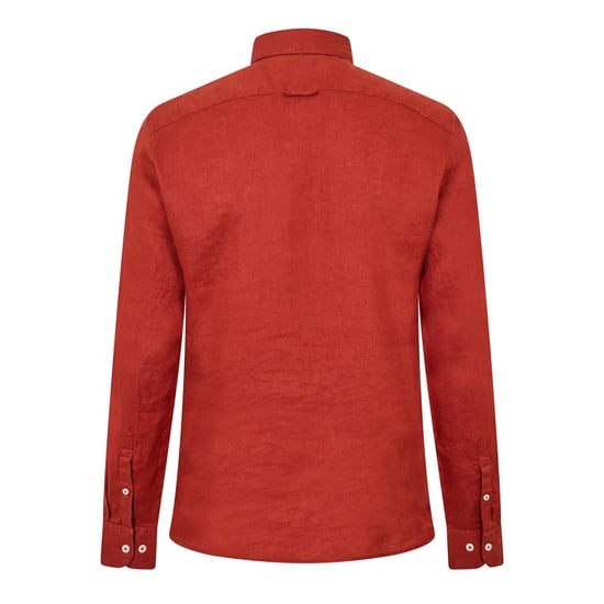 Timberland Heren Linnen Relaxed Fit Overhemd (Verbrande Henna) - Image 2