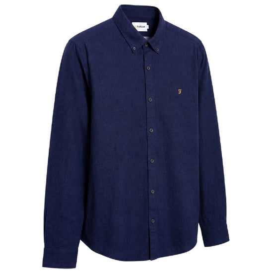 Farah Herenoverhemd met knopen, standaardpasvorm (Echt blauw) - Image 4