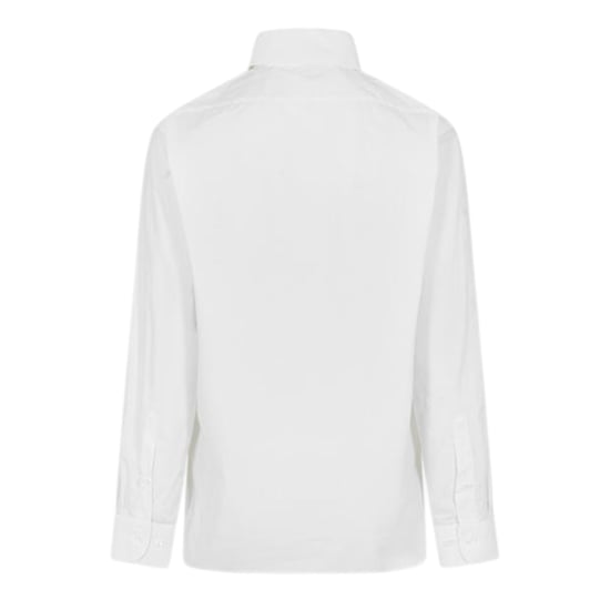 Off White Geborduurd normaal shirt met lange mouwen voor volwassenen (Wit, Zwart) - Image 3