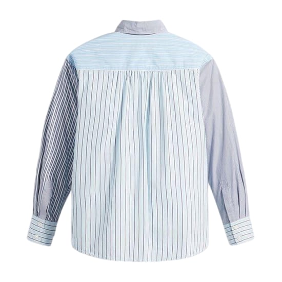 Levis Dames/Dames Nola Premium katoenen oversized shirt (Blauwe streep) - Image 3