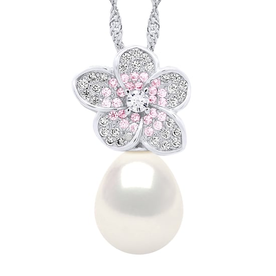 Necklace - Real Cultured Freshwater Pearl Pear 9-10 mm - Image 1