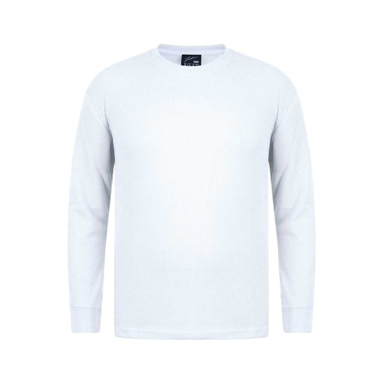 Fabric Heren Wafel T-shirt met lange mouwen (Wit) - Image 1