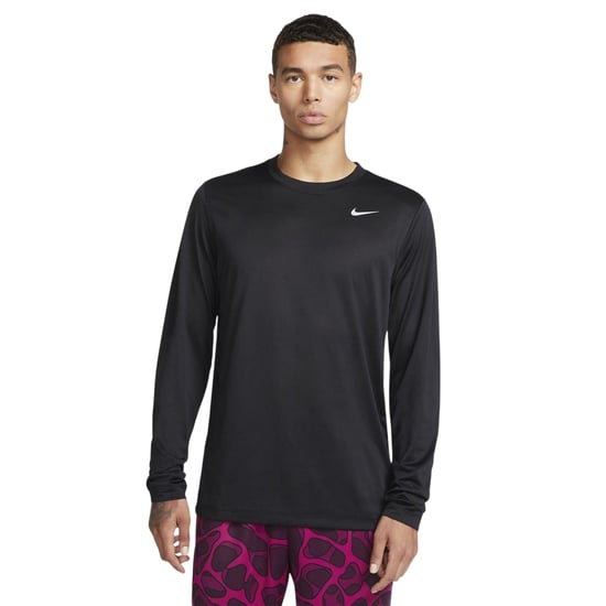 Nike Heren Legend T-shirt met lange mouwen, normale pasvorm (Zwart/Zilver) - Image 2