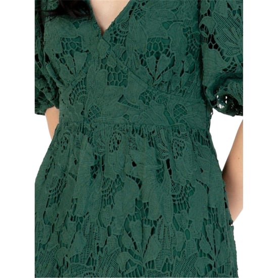 Maya Deluxe Dames/Dames 3/4 Mouw Midi Dress (Smaragd) - Image 3