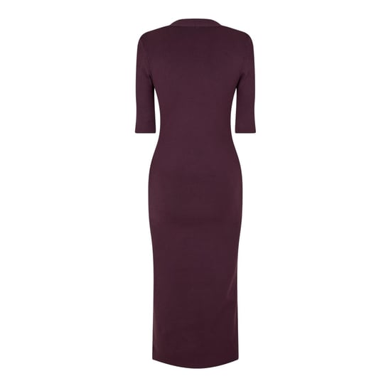 Boss Fezanin midi-jurk met V-hals en 3/4-mouwen voor dames (Rood) - Image 2