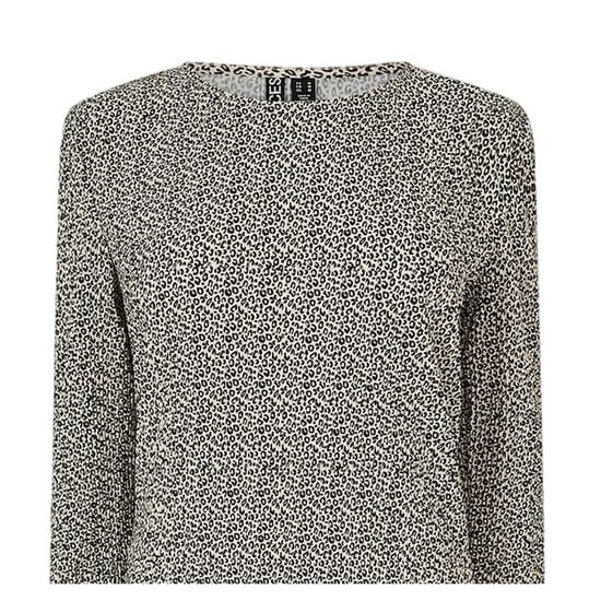 Pieces Midi-jurk met lange mouwen en dierenprint voor dames (Natuurlijk) - Image 3