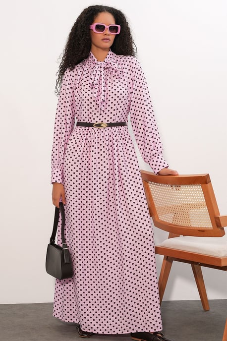 Gestippelde Maxi Shirtjurk - Image 4