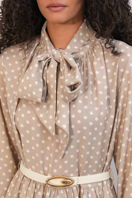 Gestippelde Maxi Hemdblousejurk - Image 6