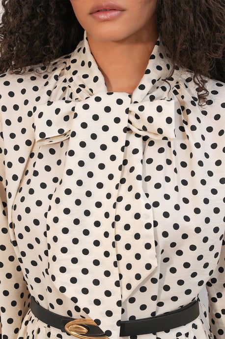 Gestippelde Maxi Shirtjurk - Image 5