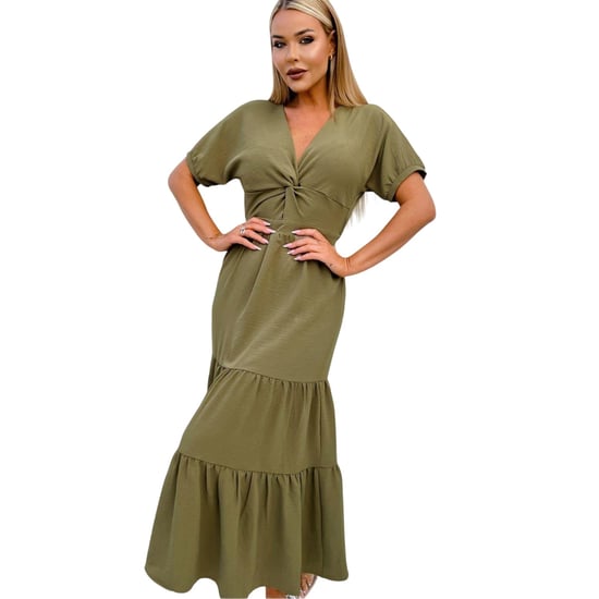 AX Paris Dames/Dames Polyester Zomer Maxi Jurk (Kaki Groen) - Image 1