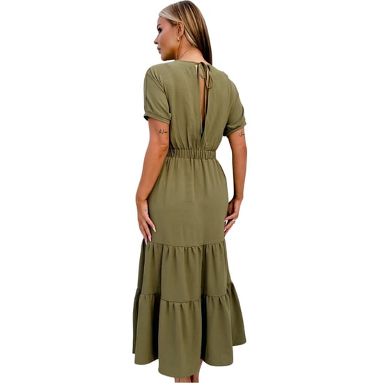 AX Paris Dames/Dames Polyester Zomer Maxi Jurk (Kaki Groen) - Image 3