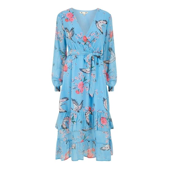 Yumi Vrouwen/dames Bloemenwikkeljurk (Blauw) - Image 1