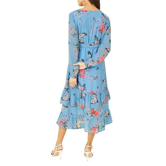 Yumi Vrouwen/dames Bloemenwikkeljurk (Blauw) - Image 2