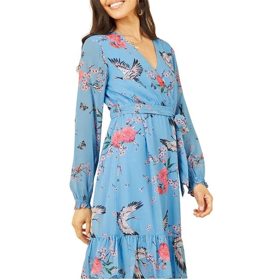 Yumi Vrouwen/dames Bloemenwikkeljurk (Blauw) - Image 3