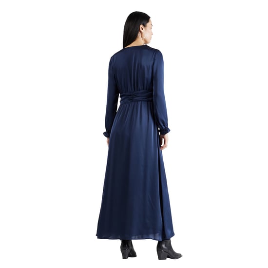 Vero Moda Honingkleurige wikkeljurk met V-hals voor dames (Navy Blazer) - Image 2