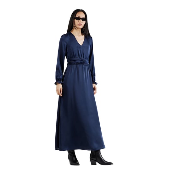 Vero Moda Honingkleurige wikkeljurk met V-hals voor dames (Navy Blazer) - Image 4