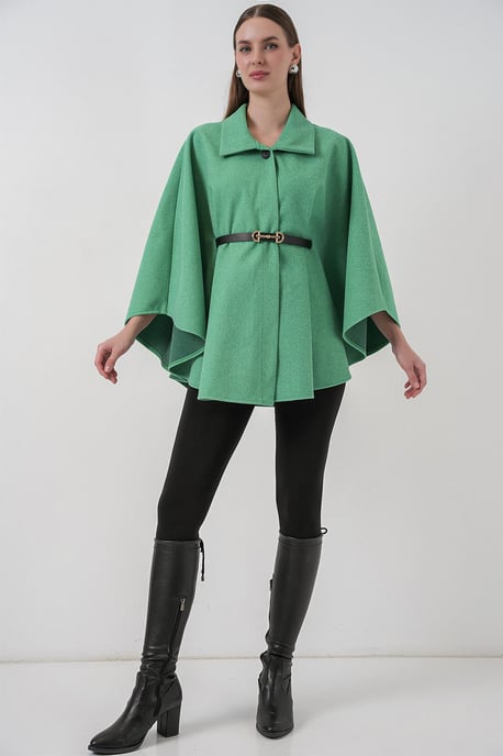 Gestrikte Tweed Cape Jas - Image 2