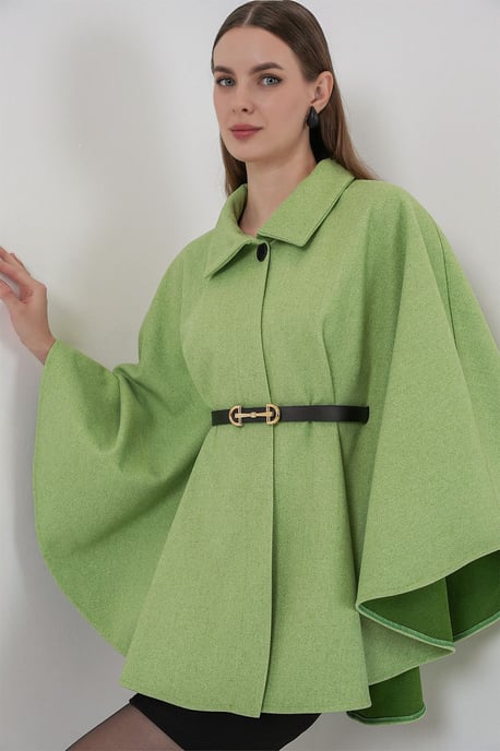 Gekweld Tweed Cape Mantel - Image 4